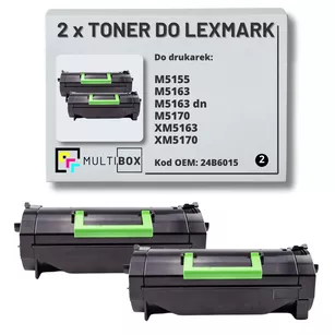 2-pak Toner do LEXMARK M5155 XM5163 24B6015 2x35.0K Multibox zamiennik