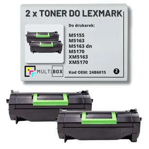2-PAK Multibox Toner do LEXMARK M5155 XM5163 24B6015 2x35.0K zamiennik