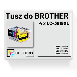 4-pak Tusz do BROTHER LC-3619XL Multibox