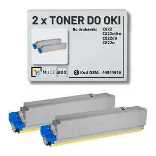 2-PAK Multibox Toner do OKI C822 44844616 black zamiennik