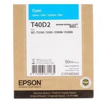 Epson tusz T40D2 C13T40D240 oryginalny cyan - 2