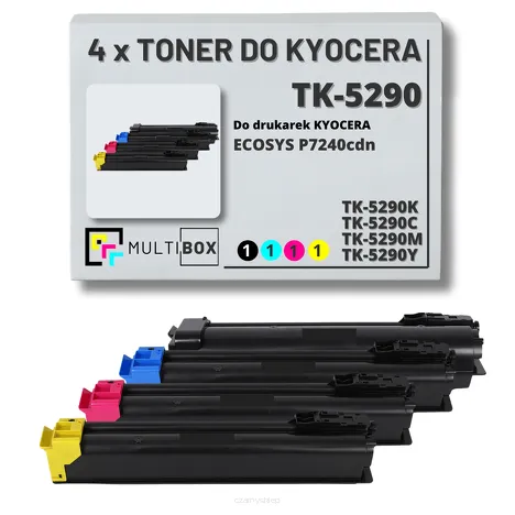 4-pak Toner do KYOCERA TK5290 ECOSYS P7240 17,0K/3x13,0K CMYK Multibox zamiennik