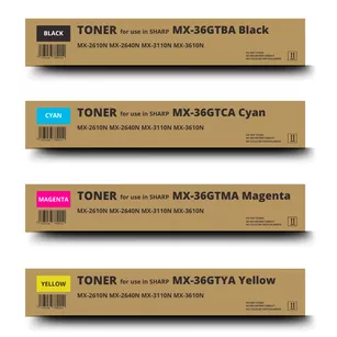 4 X Toner do Sharp MX36GTBA MX36GTCA MX36GTMA MX36GTYA CMYK zamiennik