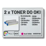2-PAK Multibox Toner do OKI C810 C830 44059106 magenta zamiennik - 2