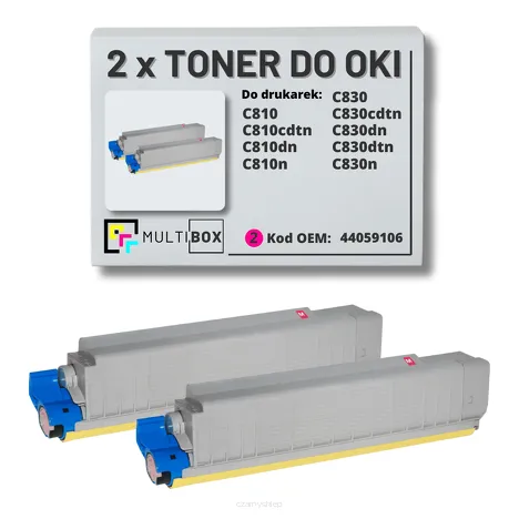 2-PAK Multibox Toner do OKI C810 C830 44059106 magenta zamiennik