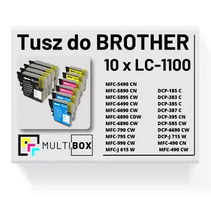 10-pak Tusz do BROTHER LC1100 Multibox