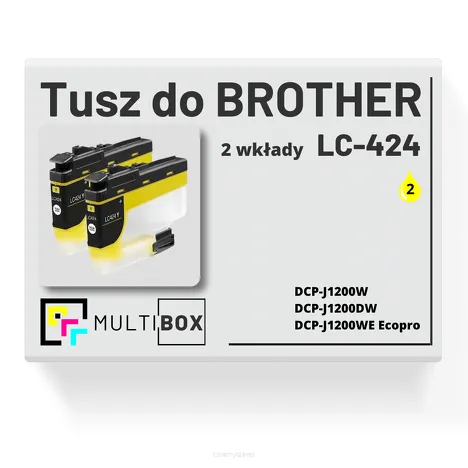 Tusz do BROTHER LC-424Y 2-pak yellow zamiennik Multibox