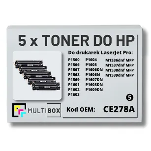 5-PAK Multibox Toner do HP CE278A 78A P1566 P1606 zamiennik