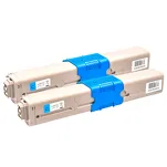 2-PAK Multibox Toner do OKI C332 MC363 46508711 cyan zamiennik - 3