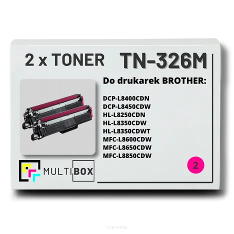 2-PAK Multibox Toner do BROTHER TN326M Magenta zamiennik