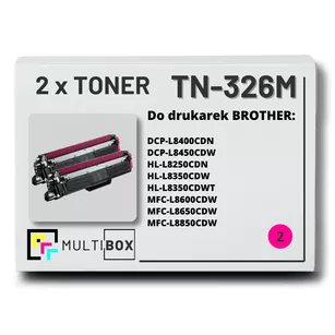 Toner do BROTHER TN326M 2-pak Magenta Multibox zamiennik