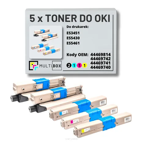 Toner do OKI ES3451 ES5430 ES5461 5-pak black/cyan/magenta/yellow zamiennik Multibox