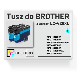 Tusz do BROTHER LC-426XLC 2-pak cyan zamiennik Multibox