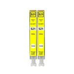 2-PAK Multibox Tusz do CANON CLI521Y yellow zamiennik - 2