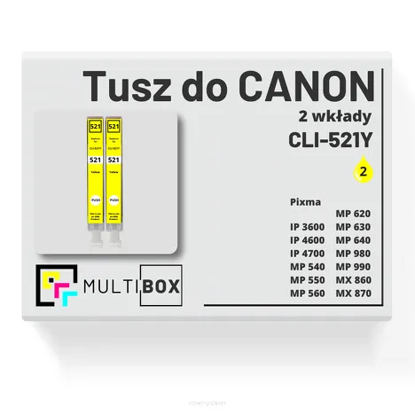 Tusz do CANON CLI-521Y 2-pak yellow zamiennik Multibox