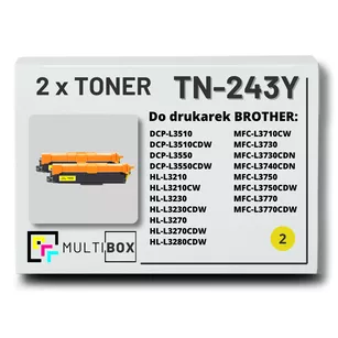 Toner do BROTHER TN243Y 2-pak Yellow Multibox zamiennik