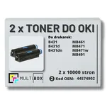 2-PAK Multibox Toner  do OKI B431 MB461 MB471 MB491 44574902  zamiennik - 2