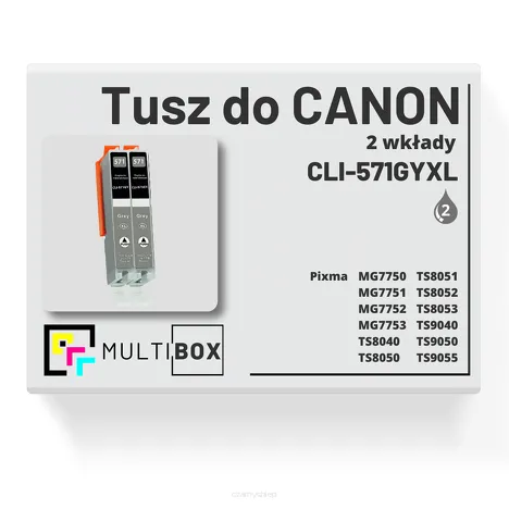 Tusz do CANON CLI-571GYXL 2-pak grey zamiennik Multibox