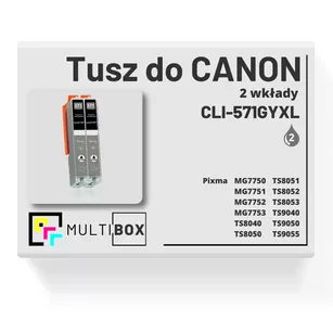 Tusz do CANON CLI571GYXL 2-pak grey zamiennik Multibox