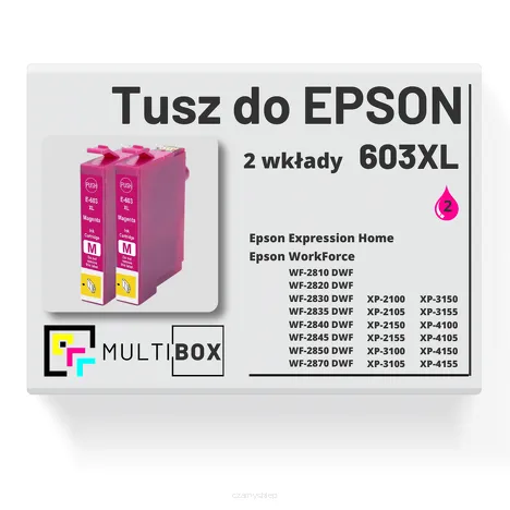 2-PAK Multibox Tusz do Epson 603XL T03A3 C13T03A34010 magenta zamiennik