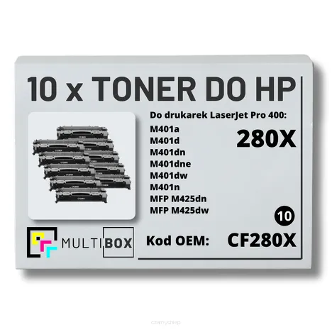 10-PAK Multibox Toner do HP CF280X 80X M401 M425 zamiennik