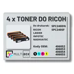 4-PAK Multibox toner do RICOH SPC240 406052 406053 406054 406055 zamiennik - 2
