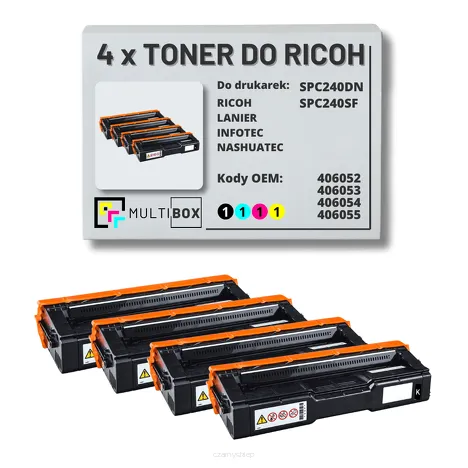4-PAK Multibox toner do RICOH SPC240 406052 406053 406054 406055 zamiennik