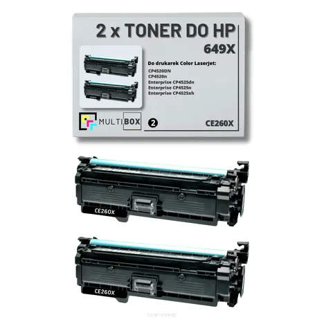 Toner do HP 649X 2-pak BLACK CE260X zamiennik Multibox