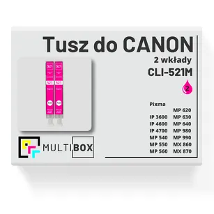 Tusz do CANON CLI-521M 2-pak magenta zamiennik Multibox