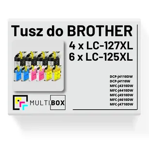 10-pak Tusz do BROTHER LC-127XL LC-125XL Multibox