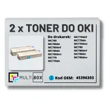 2-PAK Multibox Toner do OKI MC760 MC770 MC780 45396303 cyan zamiennik - 2