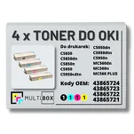 4-PAK Multibox Toner do OKI C5850 C5950 MC560 black/cyan/magenta/yellow zamiennik - 2