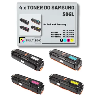 4-PAK Multibox Toner do SAMSUNG 506L CLP680 CLX6260 6K/3.5K CMYK zamiennik