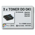 3-PAK Multibox Toner do OKI ES4131 ES4161 ES4191 44917607  zamiennik - 2