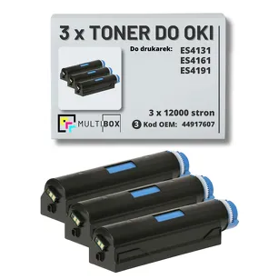 Toner do OKI ES4131 ES4161 ES4191 44917607 3- pak zamiennik Multibox