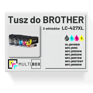 Tusz do BROTHER LC-427XL 5-pak cyan / magenta / yellow / black zamiennik Multibox