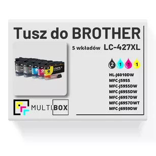 Tusz do BROTHER LC427XL 5-pak cyan / magenta / yellow / black zamiennik Multibox