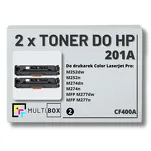 2-PAK Multibox Toner do HP 201A BLACK CF400A zamiennik - 2