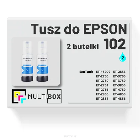 Tusz do EPSON 102 T03R2 C13T09R24010 2-pak cyan zamiennik Multibox