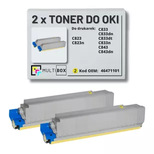 Toner do OKI C823 C833 C843 46471101 2-pak yellow zamiennik Multibox