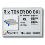 3-PAK Multibox Toner do OKI MC873 MC883 45862818 XL black zamiennik - 2