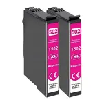 2-PAK Multibox Tusz do EPSON 502XL T02W3 C13T02W34010 magenta zamiennik - 2