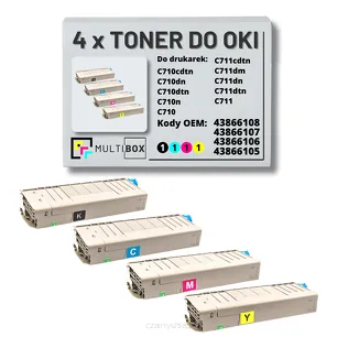 Toner do OKI C710 C711 4-pak black/cyan/magenta/yellow zamiennik Multibox