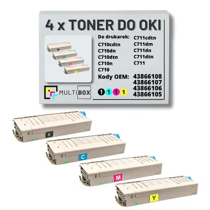 4-PAK Multibox Toner do OKI C710 C711 black/cyan/magenta/yellow zamiennik