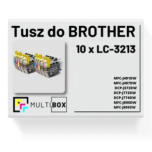 10-pak Tusz do BROTHER LC-3213 Multibox