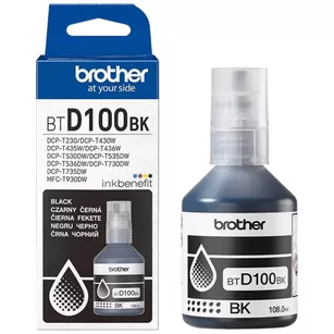 BROTHER tusz BTD100BK oryginalny black 108ml 7500 stron