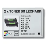 2-PAK Multibox Toner do LEXMARK MS811 MS812 522X 52D2X00 2x45.0K zamiennik - 2