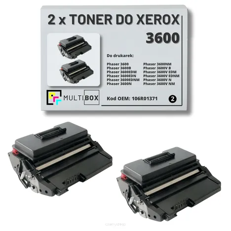 2-PAK Multibox Toner do XEROX 3600 106R01371 14K zamiennik