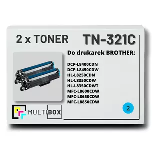 Toner do BROTHER TN321C 2-pak Cyan Multibox zamiennik