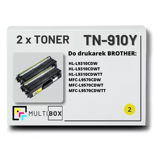 Toner do BROTHER TN910Y 2-pak Yellow Multibox zamiennik